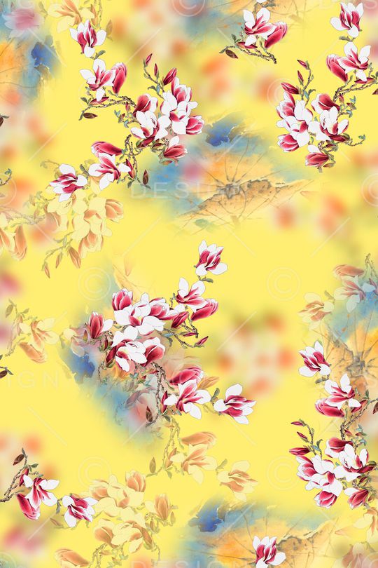 中国风旗袍香云纱印花华亿平台图片