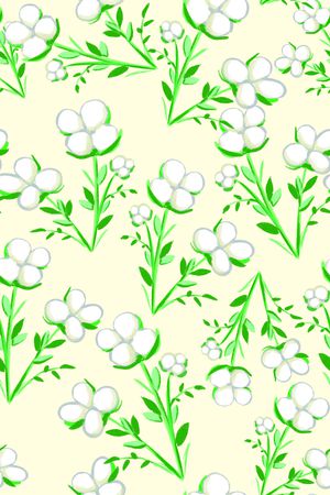 清爽底花卉印花华亿平台图片