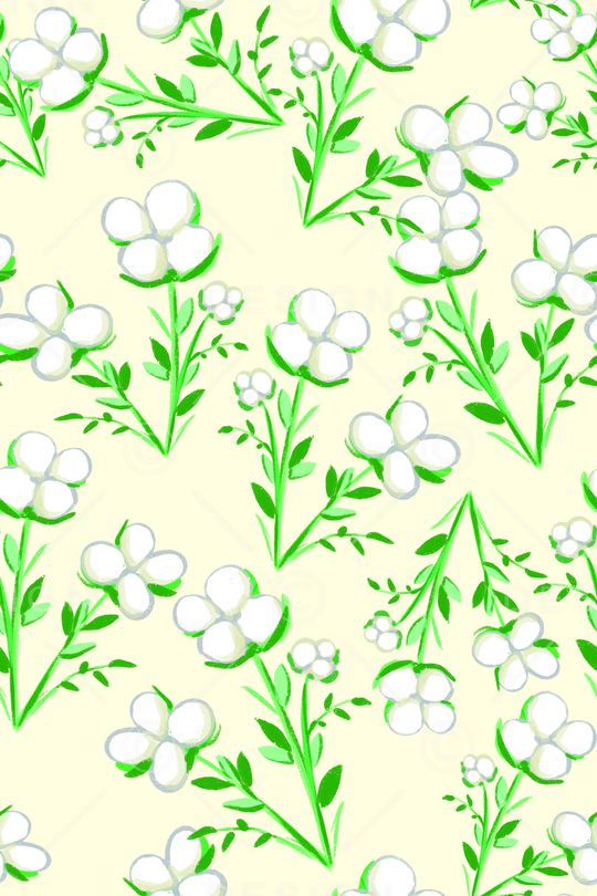 清爽底花卉印花华亿平台图片