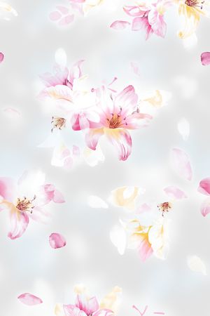 抽象花卉印花华亿平台图片