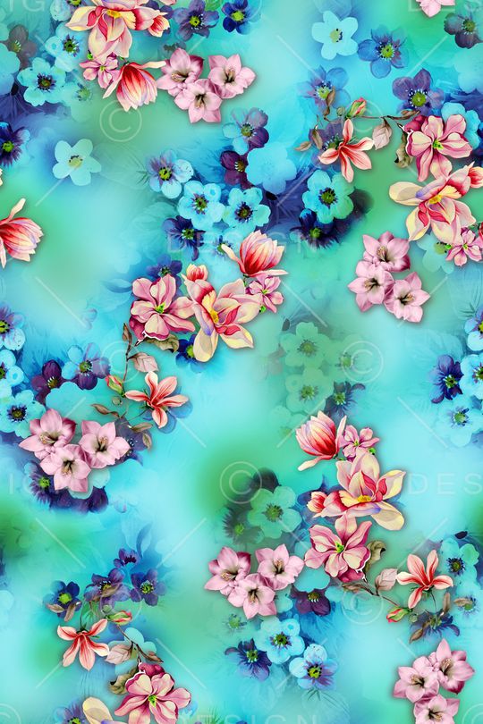 花卉印花华亿平台图片