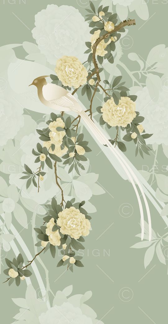 花鸟印花华亿平台图片