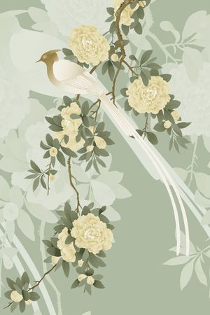 花鸟印花华亿平台图片