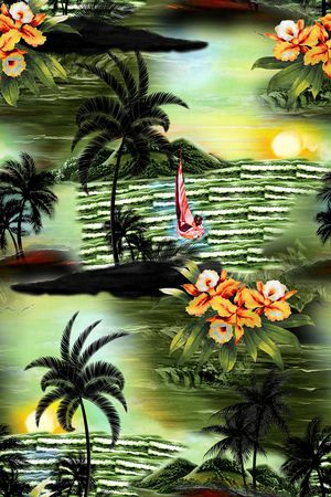 热带华亿平台印花华亿平台图片