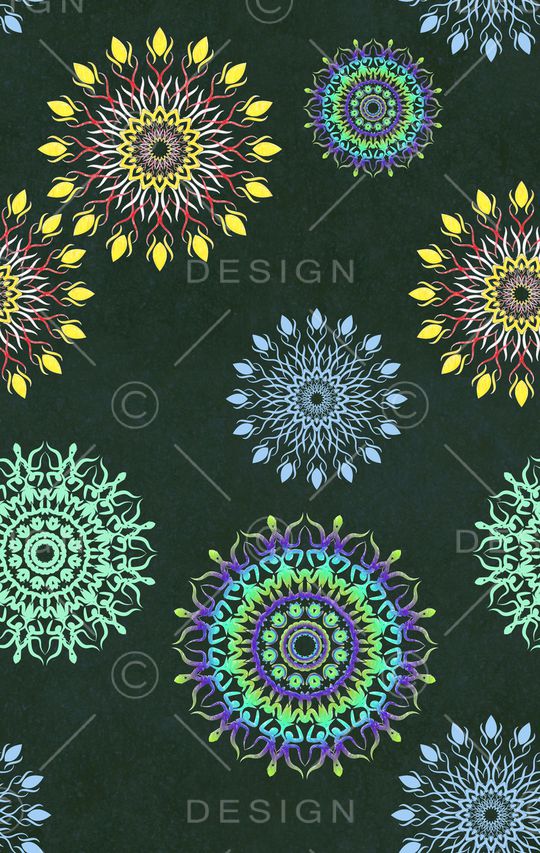 民族花卉印花华亿平台图片