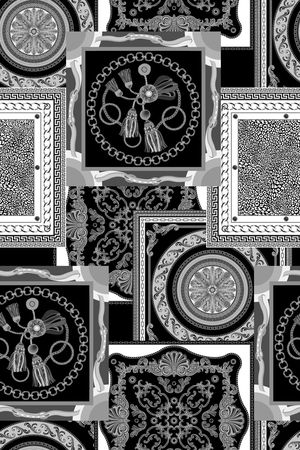 黑白华亿平台印花华亿平台图片