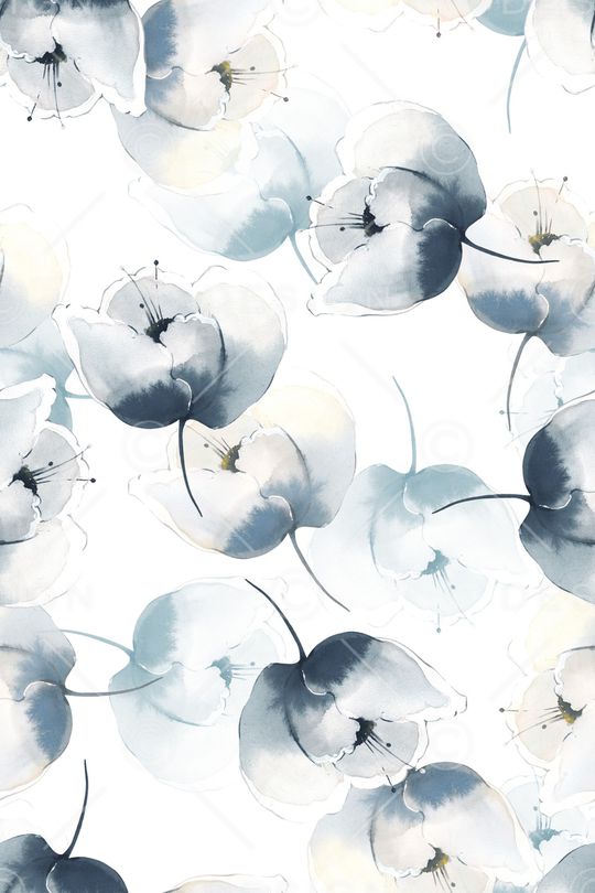 清爽底花卉印花华亿平台图片