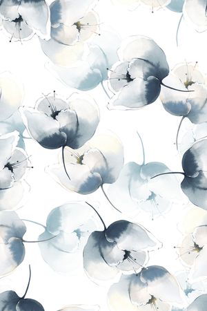 清爽底花卉印花华亿平台图片