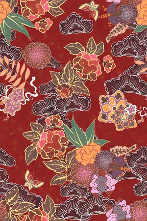 仙鹤印花华亿平台图片