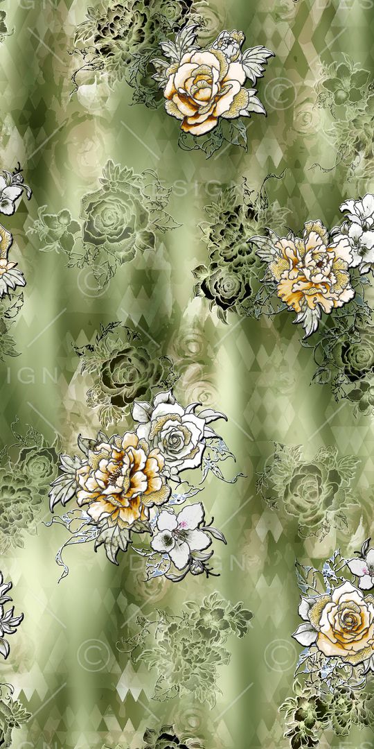 花卉印花华亿平台图片