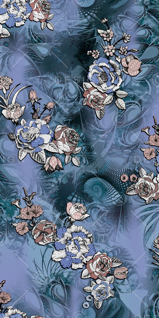 花卉印花华亿平台图片