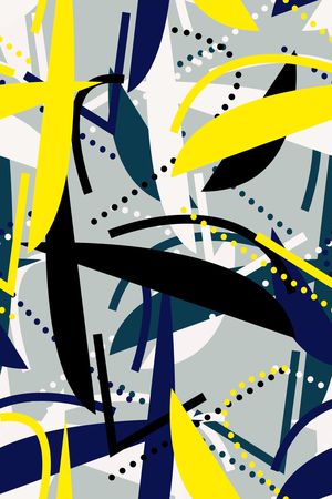 抽象男装印花华亿平台图片