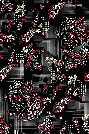 佩斯利印花华亿平台图片