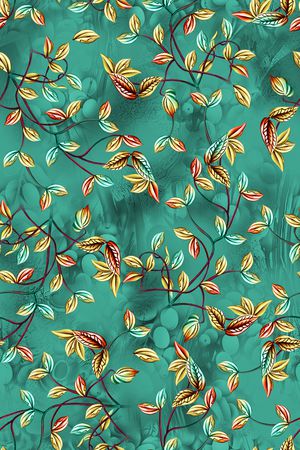 绿植树叶印花华亿平台图片