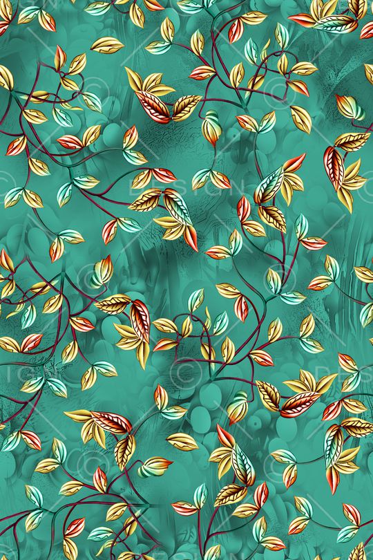 绿植树叶印花华亿平台图片