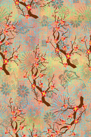 梅花印花华亿平台图片