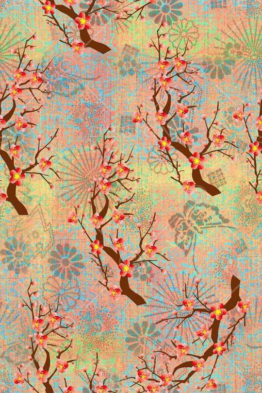 梅花印花华亿平台图片