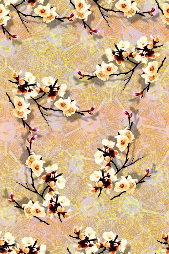 梅花印花华亿平台图片