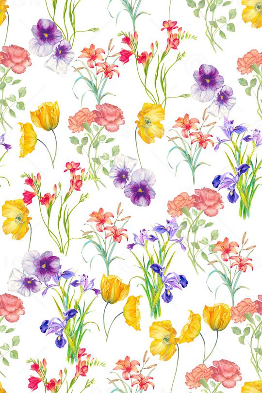 花卉印花华亿平台图片