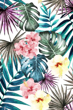 绿植树叶印花华亿平台图片