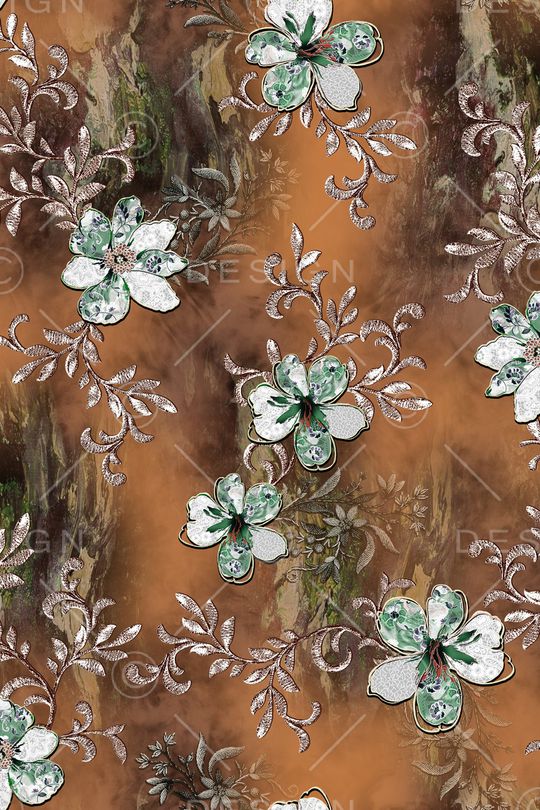 花卉印花华亿平台图片