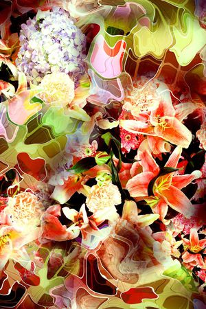 摄影写实花卉印花华亿平台图片