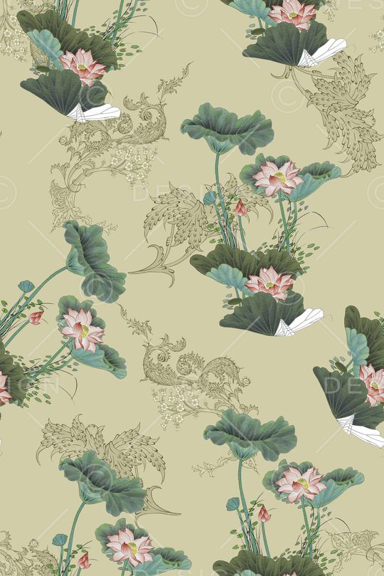 荷花印花华亿平台图片