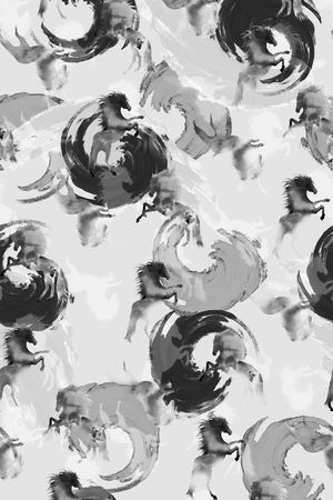 笔触印花华亿平台图片