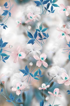 花卉印花华亿平台图片