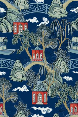 复古印花华亿平台图片