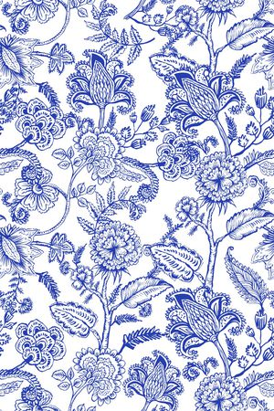 民族花卉印花华亿平台图片