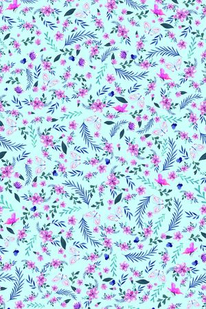 蓝色印花华亿平台图片