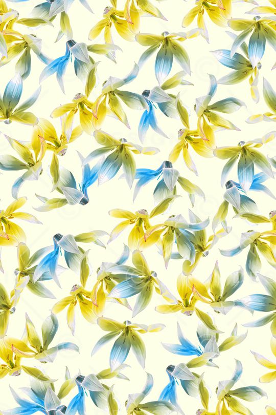 清爽底花卉印花华亿平台图片