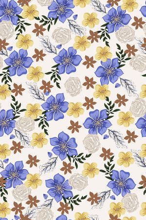 满版散花印花华亿平台图片