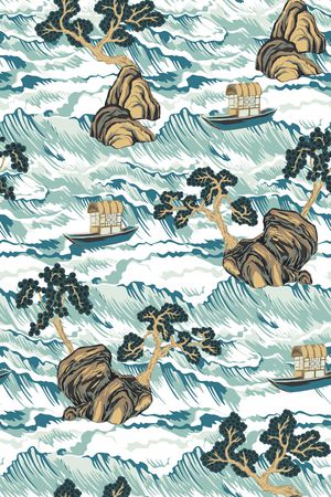 民族花卉印花华亿平台图片