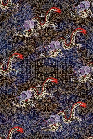 民族花卉印花华亿平台图片