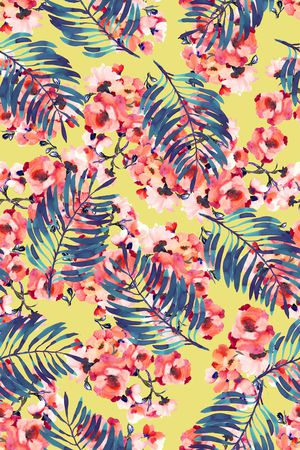 绿植树叶印花华亿平台图片