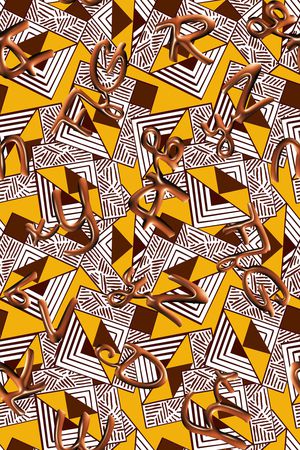 线条印花华亿平台图片