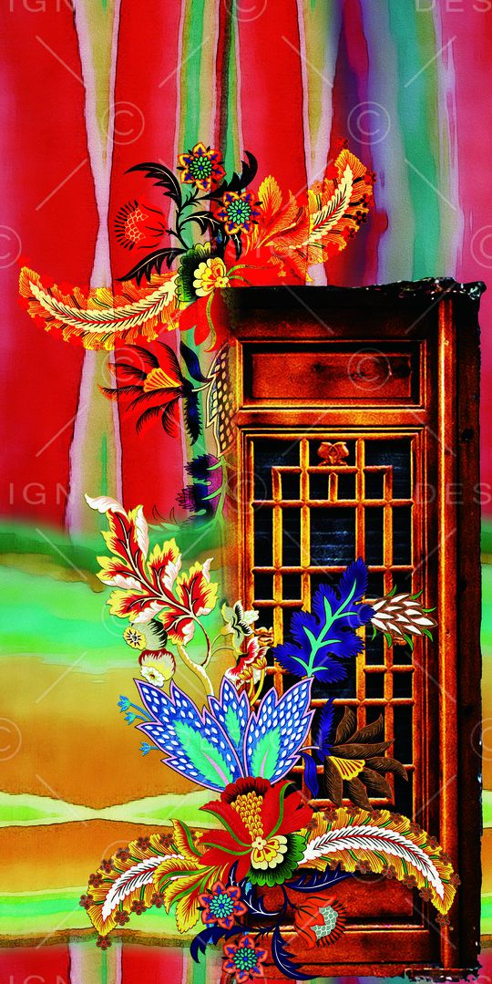 连衣裙印花华亿平台图片