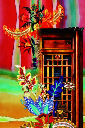 连衣裙印花华亿平台图片