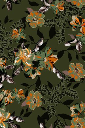 彩底花卉印花华亿平台图片