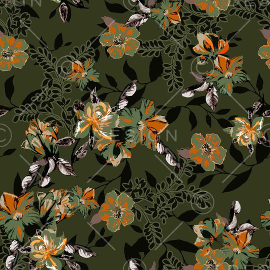 彩底花卉印花华亿平台图片