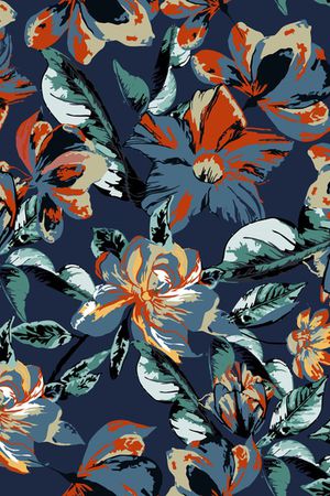 彩底花卉印花华亿平台图片