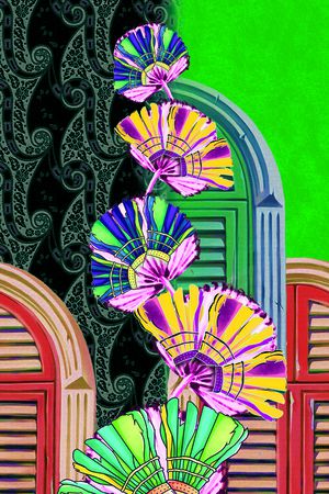 连衣裙印花华亿平台图片