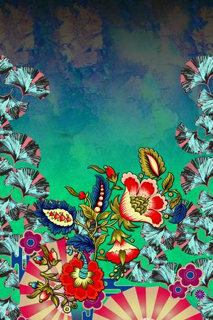 连衣裙印花华亿平台图片