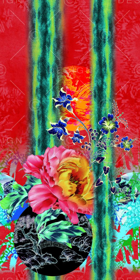 连衣裙印花华亿平台图片