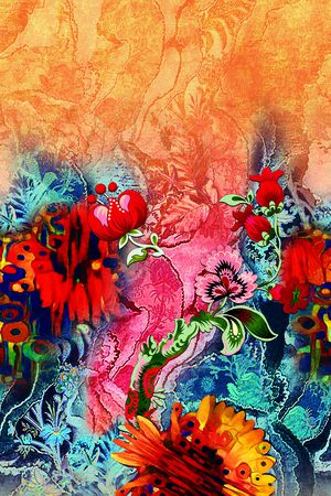 连衣裙印花华亿平台图片