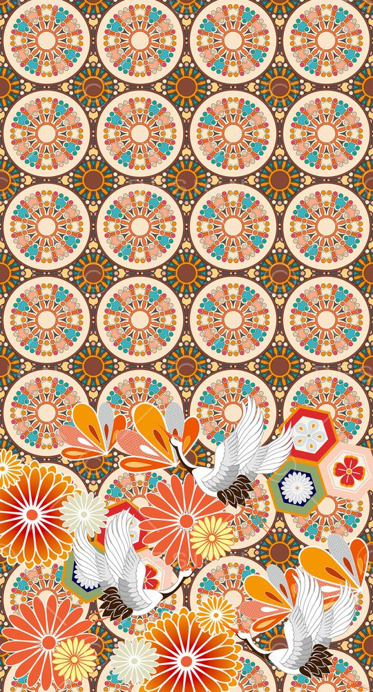 仙鹤印花华亿平台图片