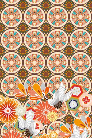 仙鹤印花华亿平台图片