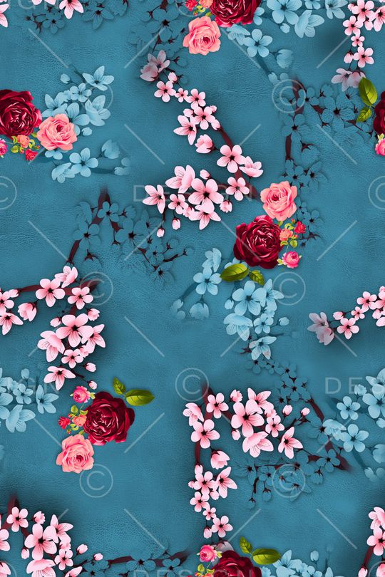 花卉印花华亿平台图片